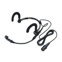 MOISTURE-RESISTANT HEADWORN NOISE-CANCELLING CONDENSER MICROPHONE W/ 55&quot; CABLE W/ LOCKING 4-PIN